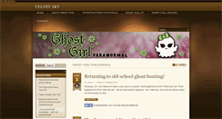 Desktop Screenshot of ghostgirlparanormal.com